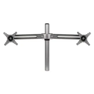 Fellowes® Lotus Dual Monitor Arm Kit, Silver, Supports up to 13 lb, Fits Monitors up to 27"