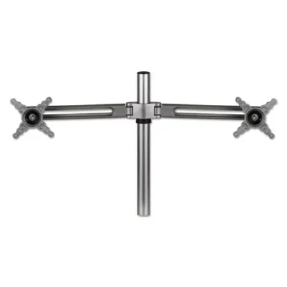 Fellowes® Lotus Dual Monitor Arm Kit, Silver, Supports up to 13 lb, Fits Monitors up to 27"