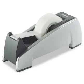 Fellowes® Office Suites Desktop Tape Dispenser, Heavy Base, 1" Core, Black/Silver