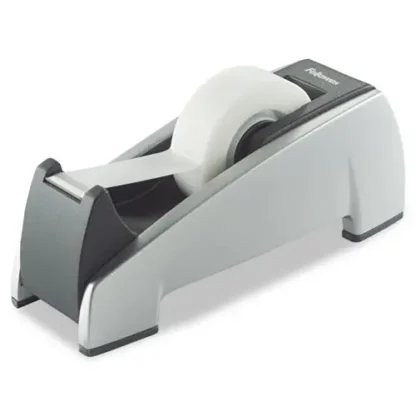 Fellowes® Office Suites Desktop Tape Dispenser, Heavy Base, 1" Core, Black/Silver