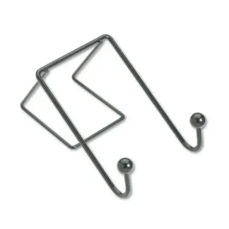 Fellowes® Partition Additions Wire Double-Garment Hook, Over-the-Panel Mount, Black