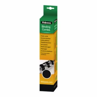 Fellowes® Plastic Comb Bindings, Navy, 1/4" Diameter, 20 Sheet Capacity, 100/Pack