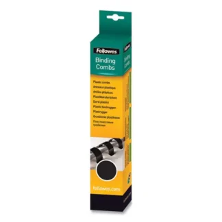 Fellowes® Plastic Comb Bindings, 5/16" Diameter, 40 Sheet Capacity, White, 100/Pack