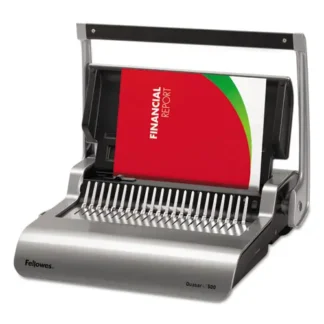 Fellowes® Quasar 500 Manual Comb Binding System, Metallic Gray