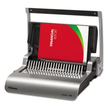 Fellowes® Quasar 500 Manual Comb Binding System, Metallic Gray
