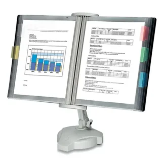 Fellowes® Reference Rack, Plastic, Letter Size, 10 Pockets, Platinum