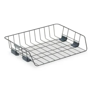 Fellowes® Side-Load Wire Stacking Letter Tray, 1 Section, Black