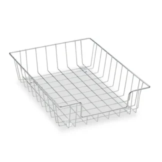 Fellowes® Wire Desk Tray Organizer, Silver, Letter Size, 1 Section, 10" x 14.13" x 3"