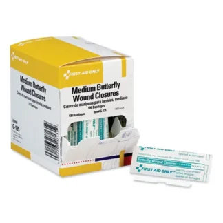 First Aid Only™ Butterfly Wound Closures, 0.38 x 1.75, 100/Box