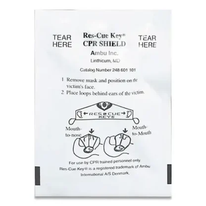 First Aid Only™ CPR Face Shield with Elastic Ear Bands, Fits Adults and Children