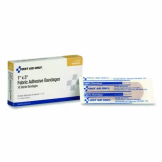 First Aid Only™ Fabric Adhesive Bandages, 1 x 3, 16/Box