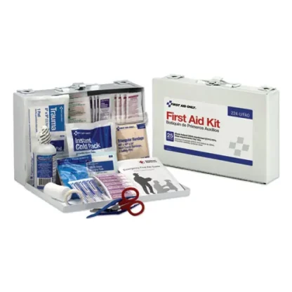 First Aid Only™ First Aid Kit for 25 People, 104 Pieces, OSHA Compliant, Metal Case