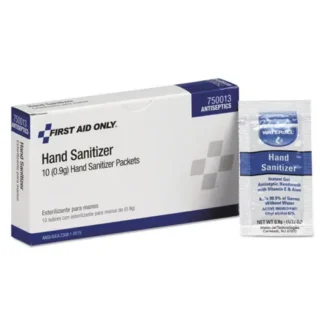 First Aid Only™ Gel Hand Sanitizer Packets for Unitized and First Aid Stations, 10/Box