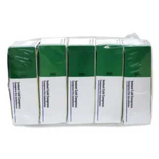 First Aid Only™ Instant Cold Compress, 4" x 5", 1/Box, 5 Boxes/Pack