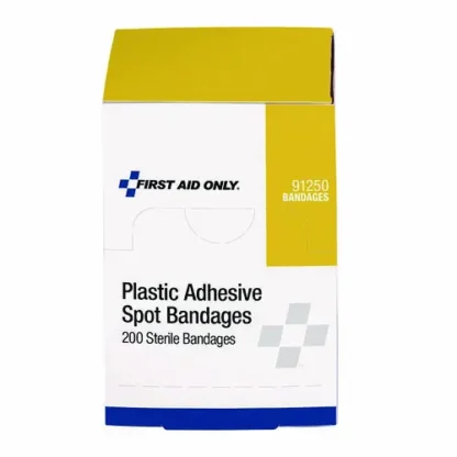 First Aid Only™ Plastic Spot Adhesive Bandages, 0.88" Dia, 200/Pack