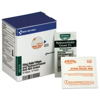 First Aid Only™ Refill for SmartCompliance Cabinet, 20 Sting Relief Wipes, 10 Hydrocortisone Packs