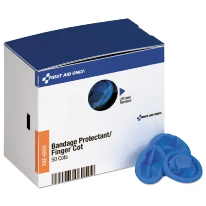 First Aid Only™ Refill for SmartCompliance Gen Business Cabinet, Finger Cots, Blue, Nitrile, 50/Box