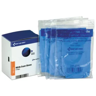 First Aid Only™ Refill for SmartCompliance General Business Cabinet, Nitrile Exam Gloves, 4 Pair/Box
