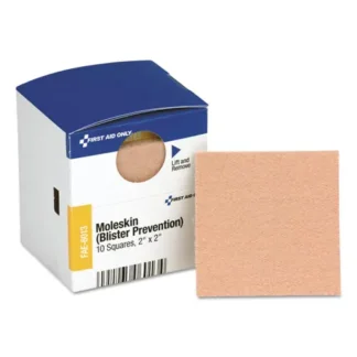First Aid Only™ SmartCompliance Moleskin/Blister Protection, 2" Squares, 10/Box