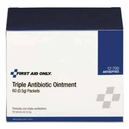 First Aid Only™ Triple Antibiotic Ointment, 60 Single-Use Packets, 0.5g Each