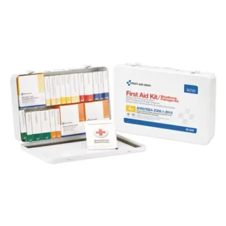 First Aid Only™ Unitized ANSI Class A Weatherproof First Aid Kit, 75 Person, 36 Pieces, Metal Case