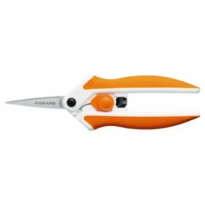 Fiskars® Micro-Tip Easy Action Scissors, 6.1" Long, 1.75” Cut Length, Orange/White Handle