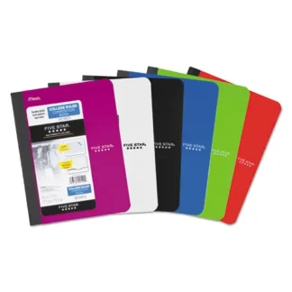 Five Star® Composition Book, Medium/College Rule, 9.75 x 7.5, 100 Sheets, Randomly Assorted Cover