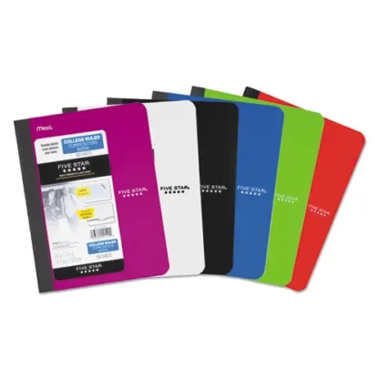 Five Star® Composition Book, Medium/College Rule, 9.75 x 7.5, 100 Sheets, Randomly Assorted Cover