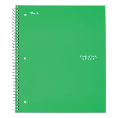 Five Star® Wirebound Notebook, 1-Subject, Medium/College Rule, Green Cover, 100 Sheets, 11 x 8.5 inches