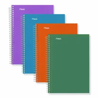 Five Star® Wirebound Notebook, 2-Subject, Medium/College Rule, Assorted Cover Colors, 80 Sheets, 9.5" x 6.52", 6/Pack