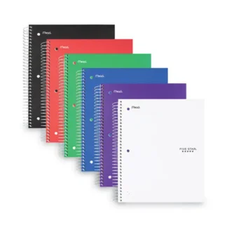 Five Star® Wirebound Notebook, 3-Subject, Wide/Legal Rule, Random Assorted Cover, 150 Sheets, 10.5" x 8"