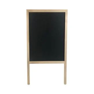 Flipside Black Chalkboard Marquee Sign - Dual-Sided with Natural Wood Frame (24" x 42" Surface, 25" x 24" x 48.5")