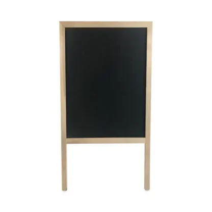 Flipside Black Chalkboard Marquee Sign - Dual-Sided with Natural Wood Frame (24" x 42" Surface, 25" x 24" x 48.5")