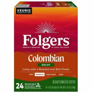 Folgers® 100% Colombian Decaf Coffee K-Cups, 24/Box