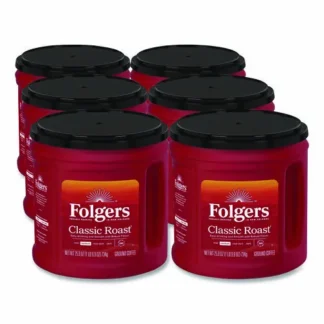 Folgers® Coffee, Classic Roast, Ground, 25.9 oz Canister, 6/Carton