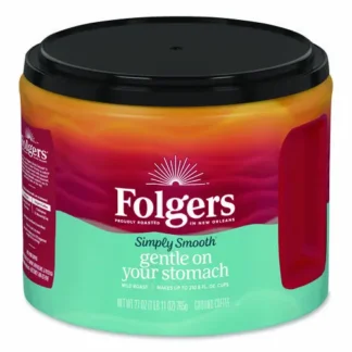 Folgers® Simply Smooth Ground Coffee, Gentle On Your Stomach, 27 oz Canister