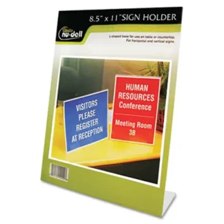 8.5" x 11" Clear Desk Sign Frame