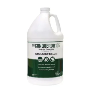 Fresh Products Bio Conqueror 105 Enzymatic Odor Counteractant Concentrate, Cucumber Melon, 1 gal Bottle, 4/Carton