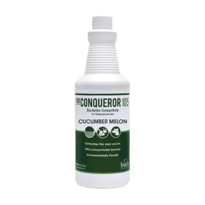 Fresh Products Bio Conqueror 105 Enzymatic Odor Counteractant Concentrate, Cucumber-Melon, 1 qt Bottle, 12/Carton