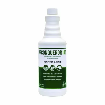 Fresh Products Bio Conqueror 105 Enzymatic Odor Counteractant Concentrate, Spiced Apple, 32 oz Bottle, 12/Carton