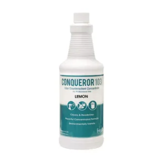 Fresh Products Conqueror 103 Odor Counteractant Concentrate, Lemon, 32 oz Bottle, 12/Carton