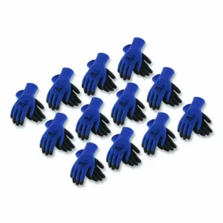 G-Tek® GP Nitrile-Coated Nylon Gloves, Large, Blue/Black, 12 Pairs