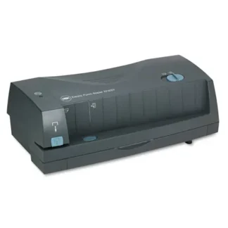 GBC® 24-Sheet 3230ST Electric Two- to Three-Hole Adjustable Punch/Stapler, 9/32" Holes, Gray