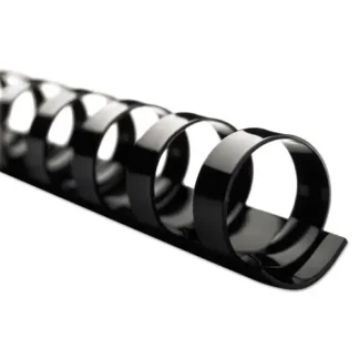 GBC® CombBind Standard Spines, 1 1/2" Diameter, 330 Sheet Capacity, Black, 100/Box