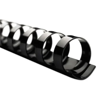 GBC® CombBind Standard Spines, 1 1/2" Diameter, 330 Sheet Capacity, Black, 100/Box