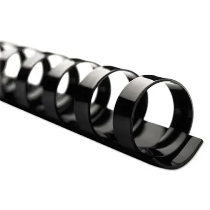 GBC® CombBind Standard Spines, 1/2" Diameter, 90 Sheet Capacity, Black, 100/Box