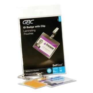 GBC® SelfSeal Self-Adhesive Laminating Pouches and Single-Sided Sheets, Gloss Clear, 10/Pack