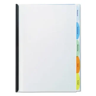 GBC® View-Tab Report Cover, Grooved Sliding Bar, 8.5 x 11, Clear/Clear