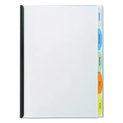 GBC® View-Tab Report Cover, Grooved Sliding Bar, 8.5 x 11, Clear/Clear
