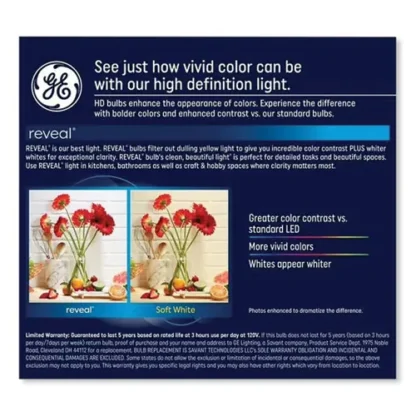 GE Reveal HD+ Color-Enhancing LED Indoor Floodlight BR30 9W 2-Pack